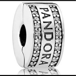Pandora Clip Lines Logo Charm